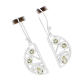 Aurora Yellow Dangle Earrings with Gemstone Accents